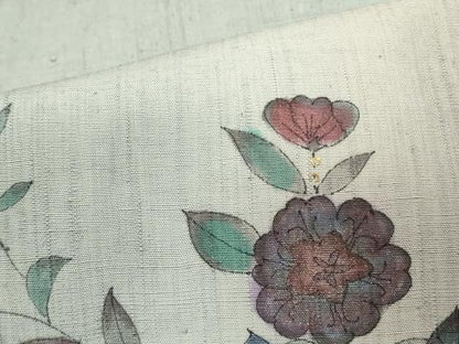 平和屋着物●太鼓柄袋帯　作家物　紬地　辻が花　金彩　正絹　逸品　未使用　DABD0361op