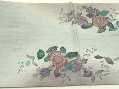 平和屋着物●太鼓柄袋帯　作家物　紬地　辻が花　金彩　正絹　逸品　未使用　DABD0361op