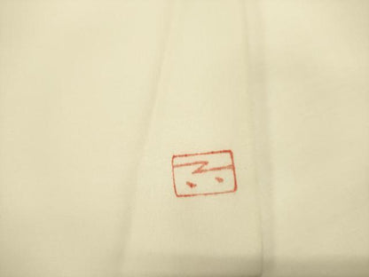 平和屋着物●塩瀬　九寸開き名古屋帯　作家物　手描き　草花　金彩　正絹　逸品　DABD0368op