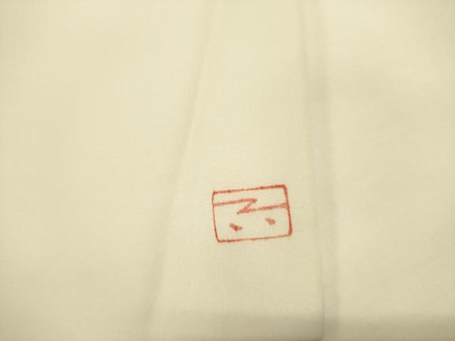平和屋着物●塩瀬　九寸開き名古屋帯　作家物　手描き　草花　金彩　正絹　逸品　DABD0368op