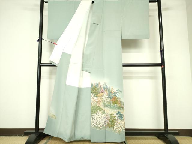 平和屋着物■豪華色留袖　作家物　風景花文　暈し染め　金彩　正絹　逸品　DABD0373op