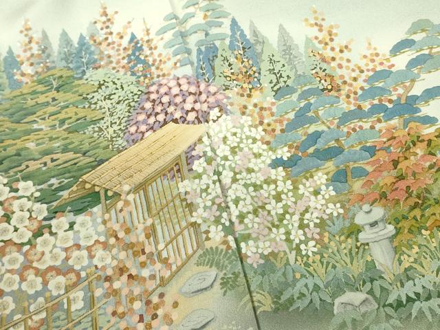 平和屋着物■豪華色留袖　作家物　風景花文　暈し染め　金彩　正絹　逸品　DABD0373op