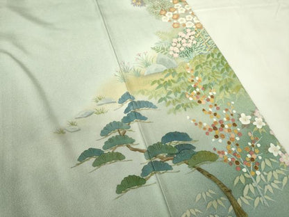 平和屋着物■豪華色留袖　作家物　風景花文　暈し染め　金彩　正絹　逸品　DABD0373op