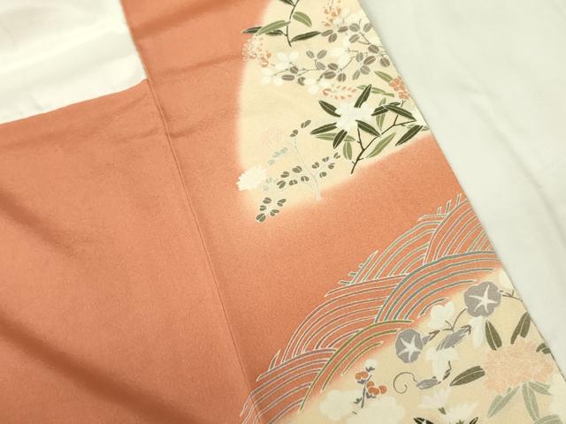 平和屋着物■訪問着 駒刺繍 草花 金彩 正絹 逸品 DABD0381op