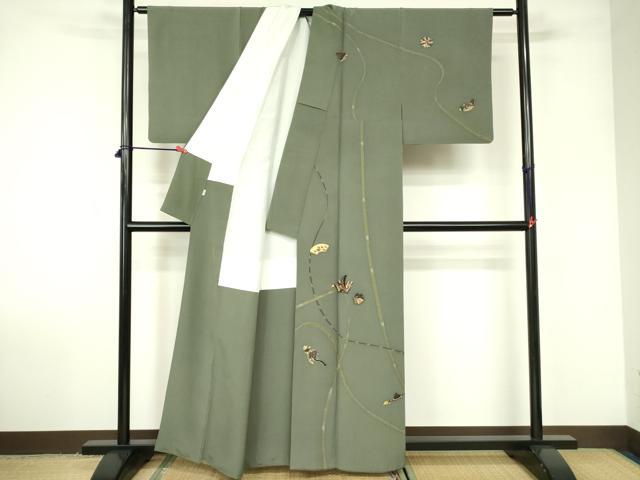 平和屋着物■訪問着 器物文様 雪輪花文 金彩 小田急百貨店扱い 正絹 逸品 DABD0387op