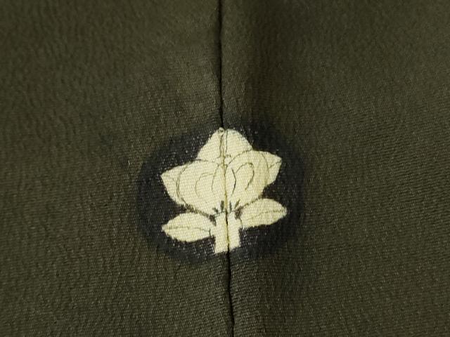 平和屋着物■豪華黒留袖　駒刺繍　吉祥花文　金彩　正絹　逸品　DABD0396op
