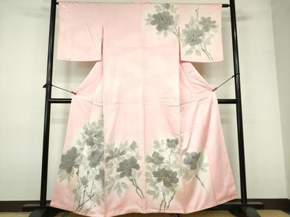 平和屋着物■訪問着 牡丹 暈し染め 正絹 逸品 DABD0413op