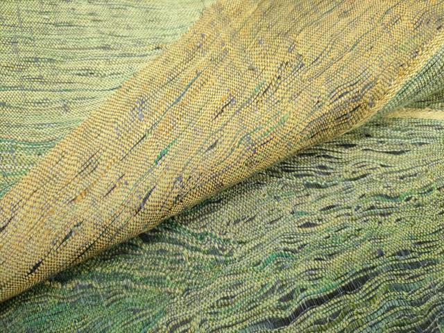 平和屋着物▽太鼓柄袋帯 スリーシーズン 春夏秋 すくい織 風景文 正絹 逸品 DABD0460op