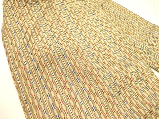 平和屋着物●全通柄九寸名古屋帯　吉野間道　正絹　逸品　DABD0465op