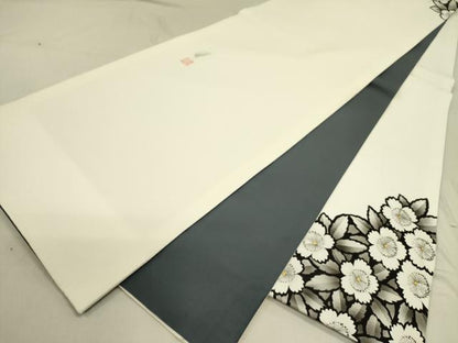 平和屋着物●東京友禅　菅有鬼一　太鼓柄袋帯　草花　金彩　正絹　逸品　DABD0473op