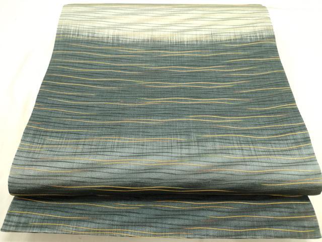 平和屋着物●両面　全通柄袋帯　クローバー　正絹　逸品　DABD0478op