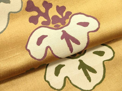 平和屋着物●アンティーク　大正ロマン　六通柄　京本袋帯　草花　正絹　逸品　DABD0509op