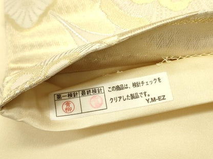 平和屋着物●六通柄袋帯　正倉院花文　金銀糸　正絹　逸品　未使用　DABD0510op