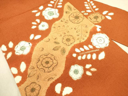 平和屋着物●九寸名古屋帯　作家物　辻が花　正絹　逸品　未使用　DABD0518op