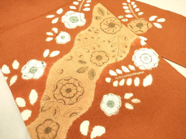 平和屋着物●九寸名古屋帯　作家物　辻が花　正絹　逸品　未使用　DABD0518op