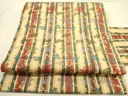 平和屋着物●九寸名古屋帯　草花間道　正絹　逸品　DABD0525op