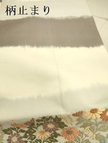 平和屋着物●六通柄袋帯　葡萄　草花文　金糸　正絹　逸品　DABD0530op