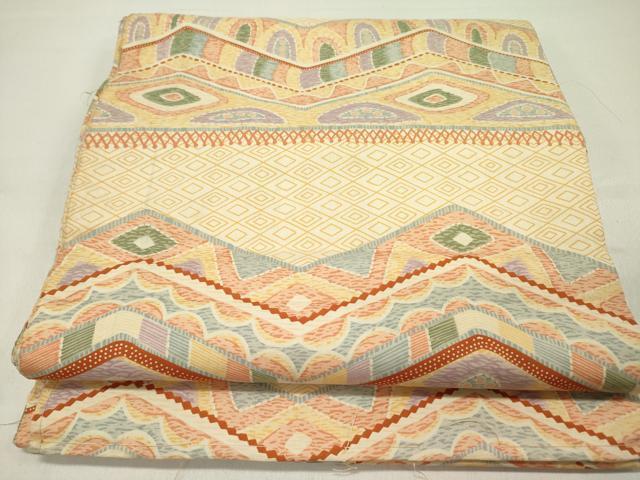 平和屋着物●アンティーク　大正ロマン　丸帯　抽象文様　正絹　逸品　DABD0559op