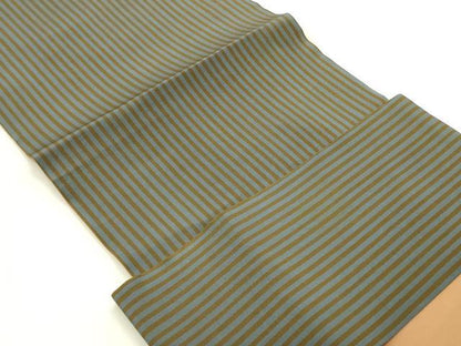 平和屋着物●つけ帯　縞　正絹　逸品　DABD0595op