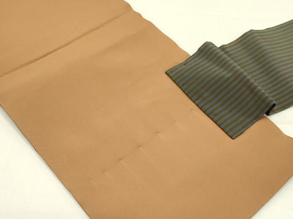 平和屋着物●つけ帯　縞　正絹　逸品　DABD0595op