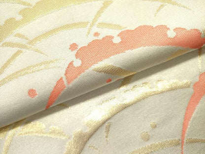 平和屋着物●西陣　川島織物　洗える最高級着物　＜英＞はなぶさ謹製　九寸名古屋帯　雪芝　金糸　たとう紙付き　DABD0596op