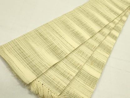平和屋着物●半幅帯　紬地　霞文　正絹　逸品　DABD0597op