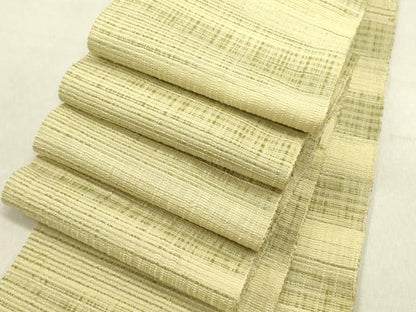 平和屋着物●半幅帯　紬地　霞文　正絹　逸品　DABD0597op
