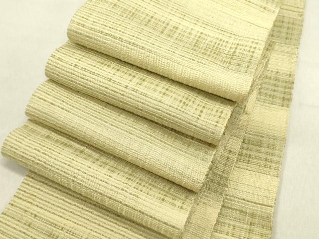 平和屋着物●半幅帯　紬地　霞文　正絹　逸品　DABD0597op