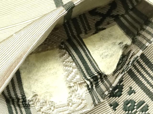 平和屋着物●男性　本場筑前博多織　角帯　献上　正絹　逸品　DABD0608op