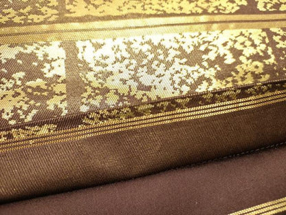 平和屋着物●西陣　川島織物　太鼓柄袋帯　駒刺繍　総刺繍　流水鴛鴦文　金彩　正絹　逸品　DABD0621op