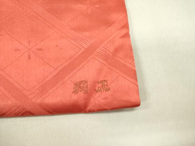 平和屋着物●アンティーク　大正ロマン　九寸名古屋帯　総手刺繍　草花　金糸　正絹　逸品　DABD0630op