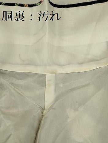 平和屋着物■上質な小紋 型染 風景花文 鬼しぼ縮緬 正絹 逸品 未使用 DABD0642op