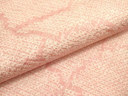 平和屋着物●九寸名古屋帯　総絞り　干割れ文　正絹　逸品　DABD0690op