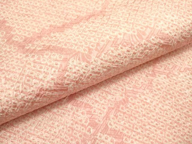 平和屋着物●九寸名古屋帯　総絞り　干割れ文　正絹　逸品　DABD0690op