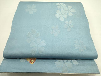 平和屋着物●両面　六通柄袋帯　舞桜　紫野美術工芸　金糸　正絹　逸品　DABD0699op