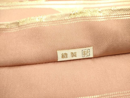 平和屋着物●銀座きしや　西陣　川島織物　六通柄　本袋帯　箔散らし　更紗花文　金銀糸　正絹　逸品　DABD0701op