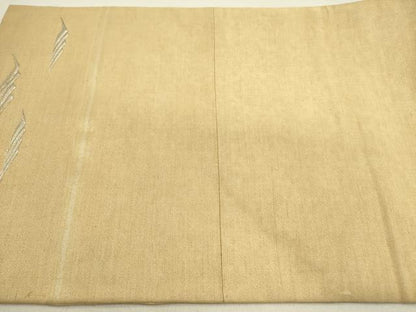 平和屋着物●アンティーク　大正ロマン　九寸名古屋帯　総手刺繍　枝松　器物文　金銀糸　正絹　逸品　DABD0705op