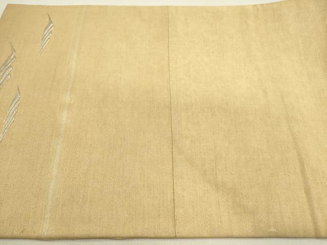 平和屋着物●アンティーク　大正ロマン　九寸名古屋帯　総手刺繍　枝松　器物文　金銀糸　正絹　逸品　DABD0705op