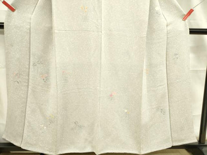 平和屋着物■訪問着 草花 たたき染め 鬼しぼ縮緬 正絹 逸品 DABD0742op