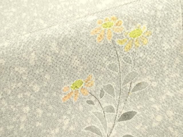 平和屋着物■訪問着 草花 たたき染め 鬼しぼ縮緬 正絹 逸品 DABD0742op