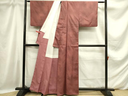 平和屋着物■上質な小紋　紬地　霞文　正絹　逸品　DABD0743op