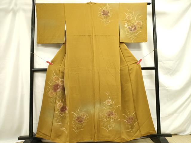 平和屋着物■訪問着 牡丹 暈し染め 金彩 正絹 逸品 DABD0757op