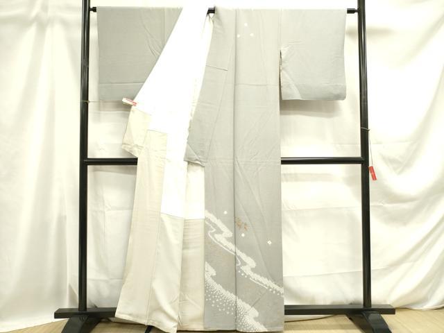 平和屋着物■訪問着 絞り 流水舞楓文 金彩 正絹 逸品 DABD0771op