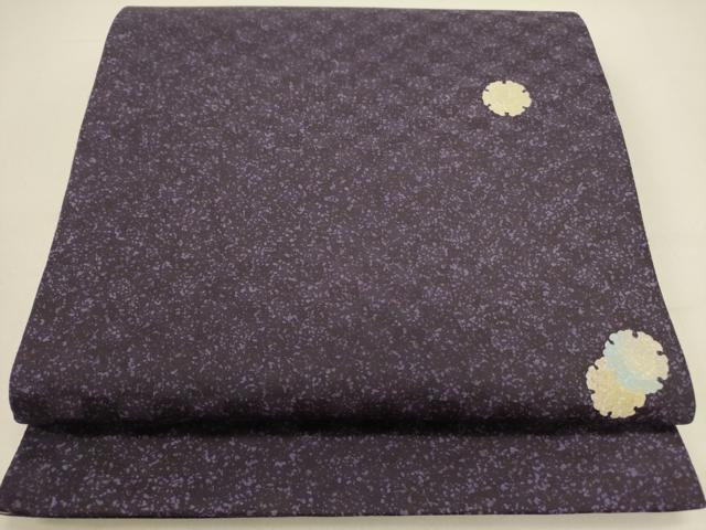 平和屋着物●全通柄袋帯　雪輪文　正絹　逸品　DABD0820op