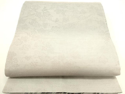 平和屋着物●両面　六通柄袋帯　流線文　正絹　逸品　DABD0824op