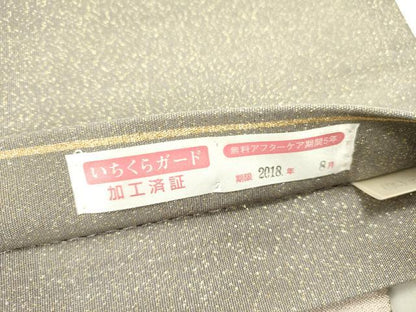 平和屋着物●爪掻き本綴れ　太鼓柄袋帯　霞文　金銀糸　正絹　逸品　DABD0825op