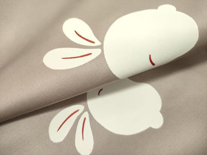 平和屋着物●九寸名古屋帯　兎　ウサギ　正絹　逸品　DABD0837op