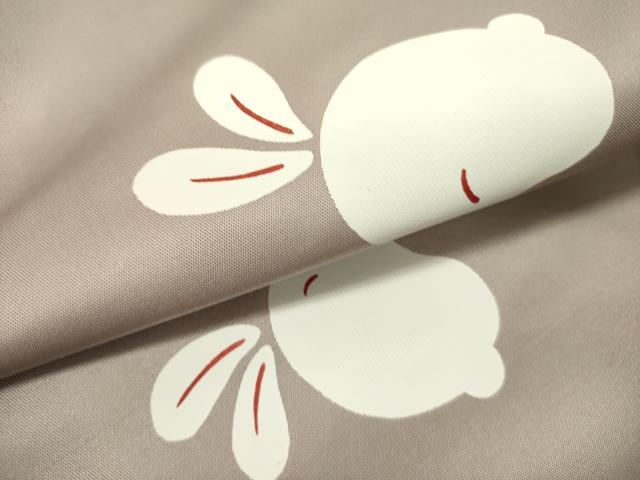 平和屋着物●九寸名古屋帯　兎　ウサギ　正絹　逸品　DABD0837op