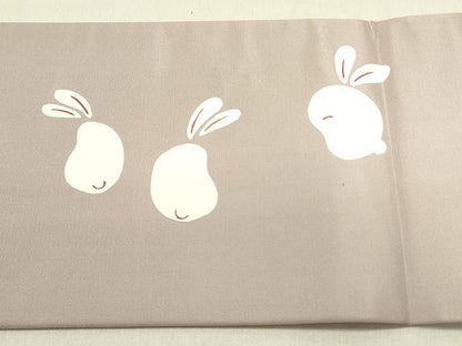 平和屋着物●九寸名古屋帯　兎　ウサギ　正絹　逸品　DABD0837op