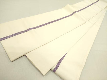 平和屋着物●撫松庵　半幅帯　間道　正絹　逸品　DABD0844op